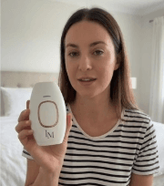 Customer sharing Lumimor routine in bedroom