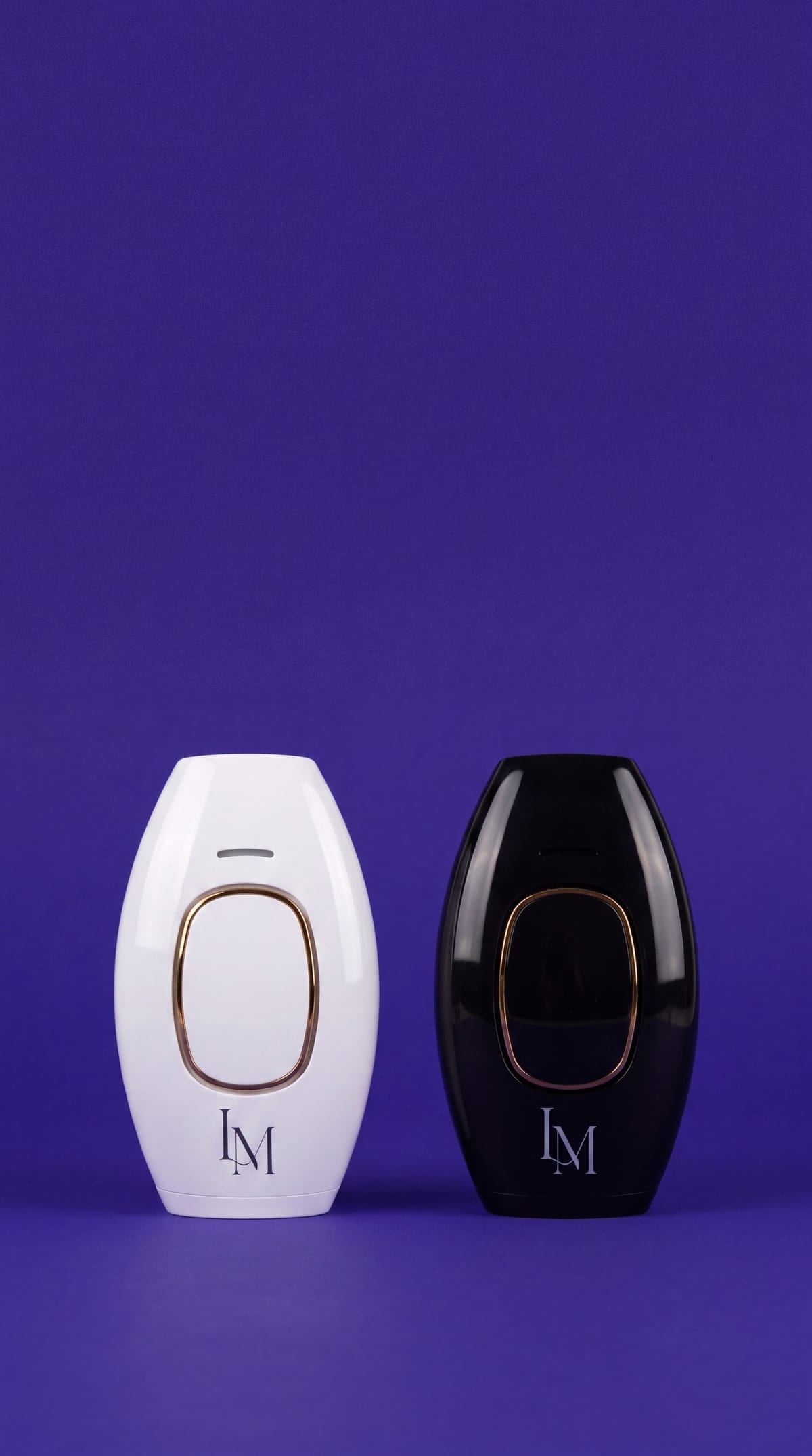 Lumimor IPL hair removal devices in white and black