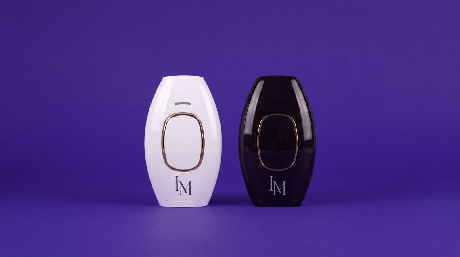 Lumimor IPL hair removal devices in white and black